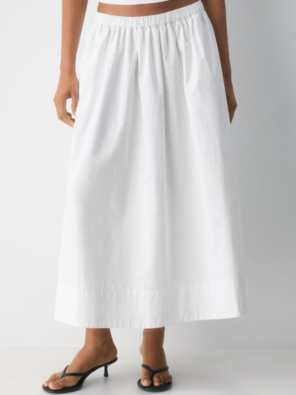 Aritzia Wilfred Luminary Poplin Skirt Bright White Size 2XS NWOT